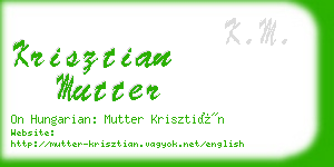 krisztian mutter business card